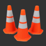 Cono vial 45 cm base hexagonal