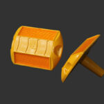 Tacha reflectiva amarilla